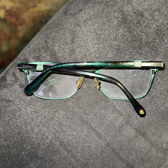 Lily Pulitzer Green & Black Ryder Metal Frame Eyeglass Frame Smart Chic GUC - Picture 6 of 9